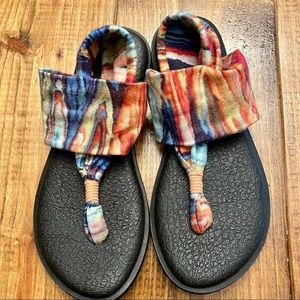 SANUK YOGA SLING Boho Print Sandal size 8